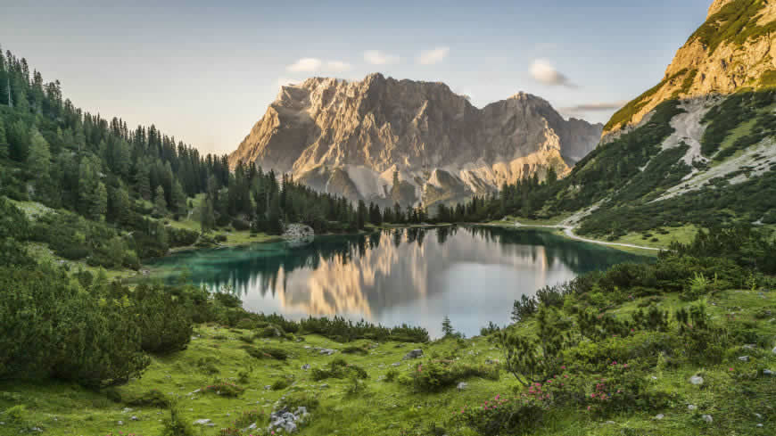 奥地利Seebensee高山湖泊风景高清壁纸图片 5120x2880