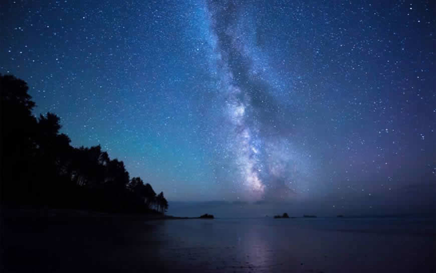 星空海岸风景高清壁纸图片 2560x1600