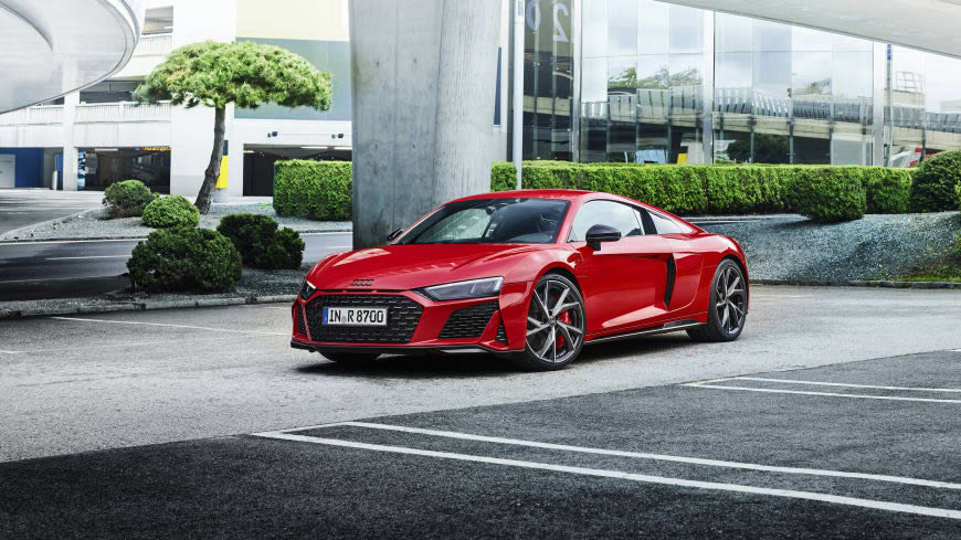 2022款红色奥迪R8 V10 Performance RWD高清壁纸图片 3840x2160