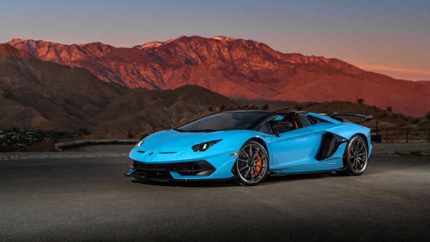 2020款蓝色兰博基尼Aventador SVJ高清壁纸图片 5120x2880