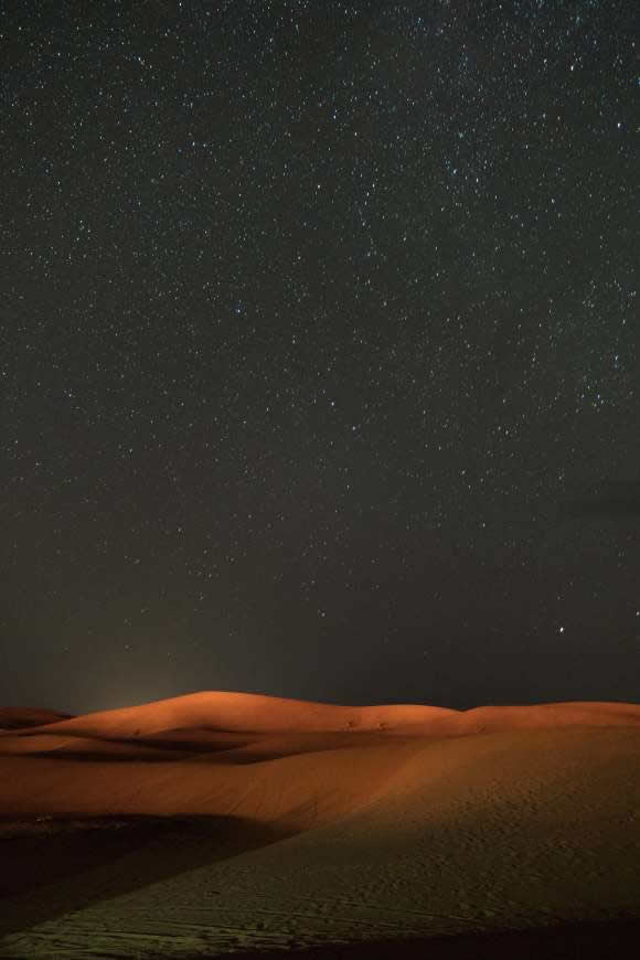 夜晚的沙漠星空高清壁纸图片 4000x6000