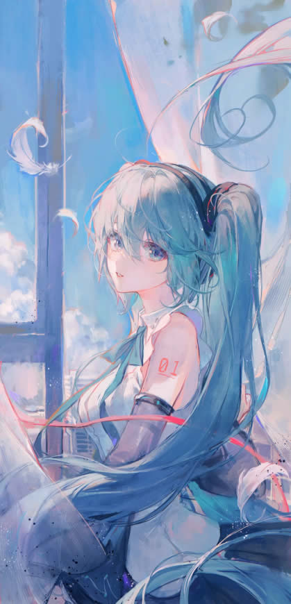 初音未来高清壁纸图片 1080x2242