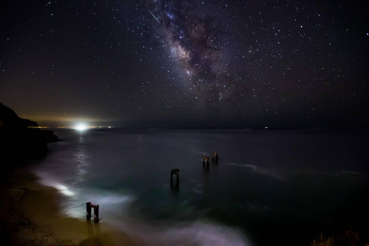 星星,黑夜,风景5K壁纸