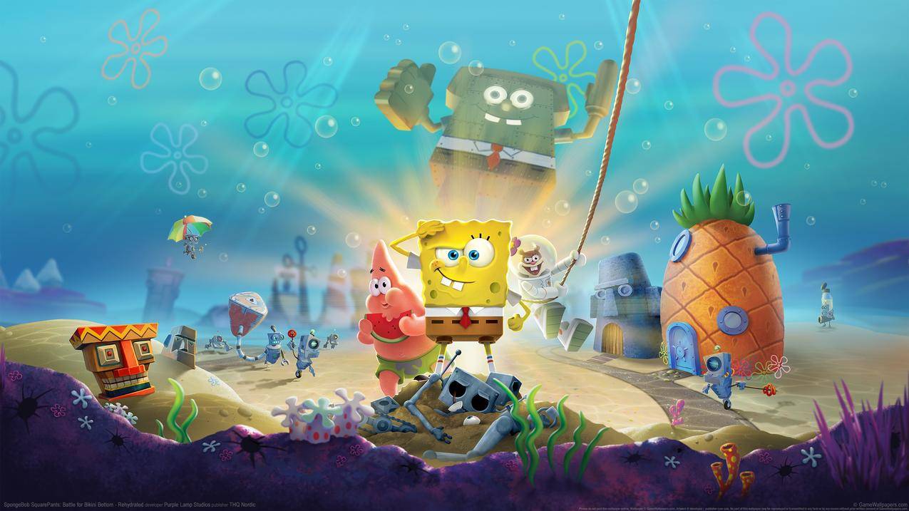 SpongeBob,Bottom,Rehydrated,海绵宝宝:比奇堡的冒险,4k游戏壁纸