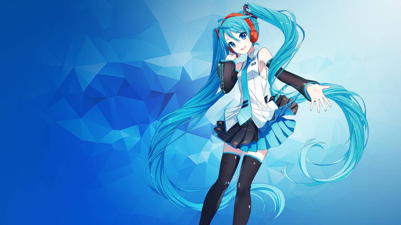 可爱女生,初音未来,长发,好看的4K动漫壁纸