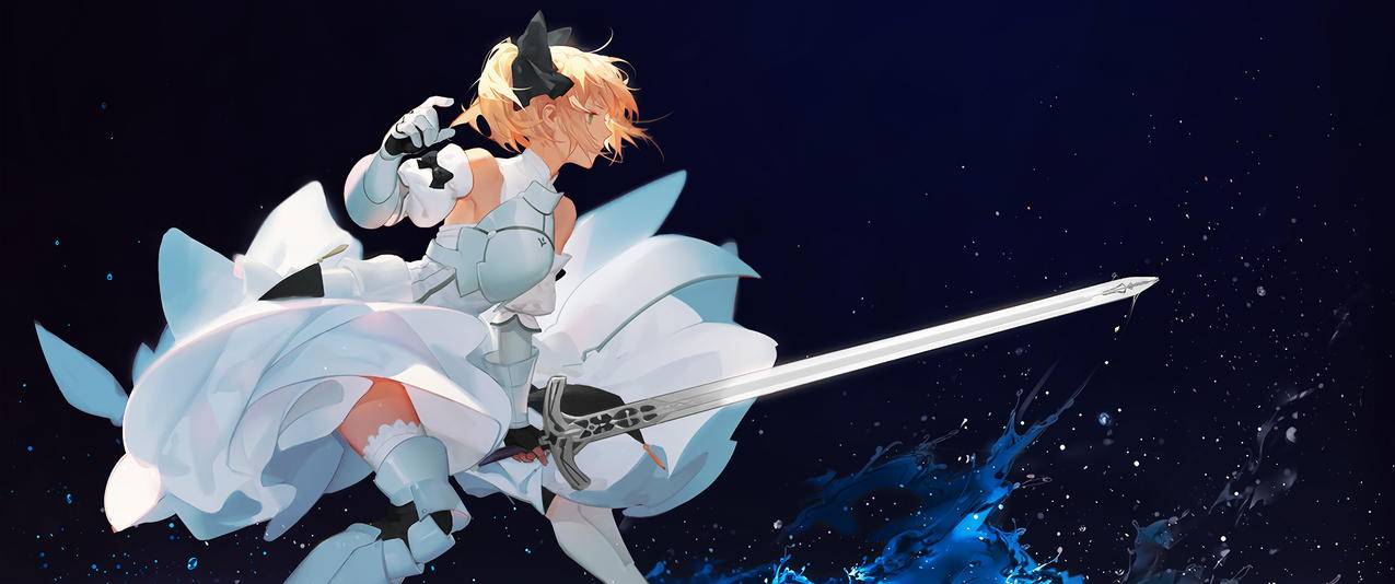 Lily,Saber,Recolored,带鱼屏3440x1440壁纸