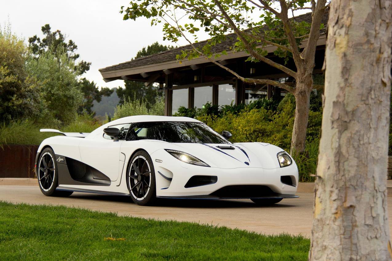 科尼赛克agera,白色超级跑车4K壁纸图片