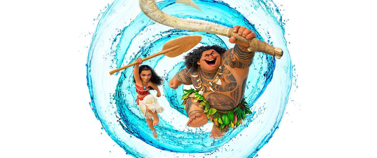 海洋奇缘,Moana,莫亚娜,毛伊,3440x1440带鱼屏壁纸