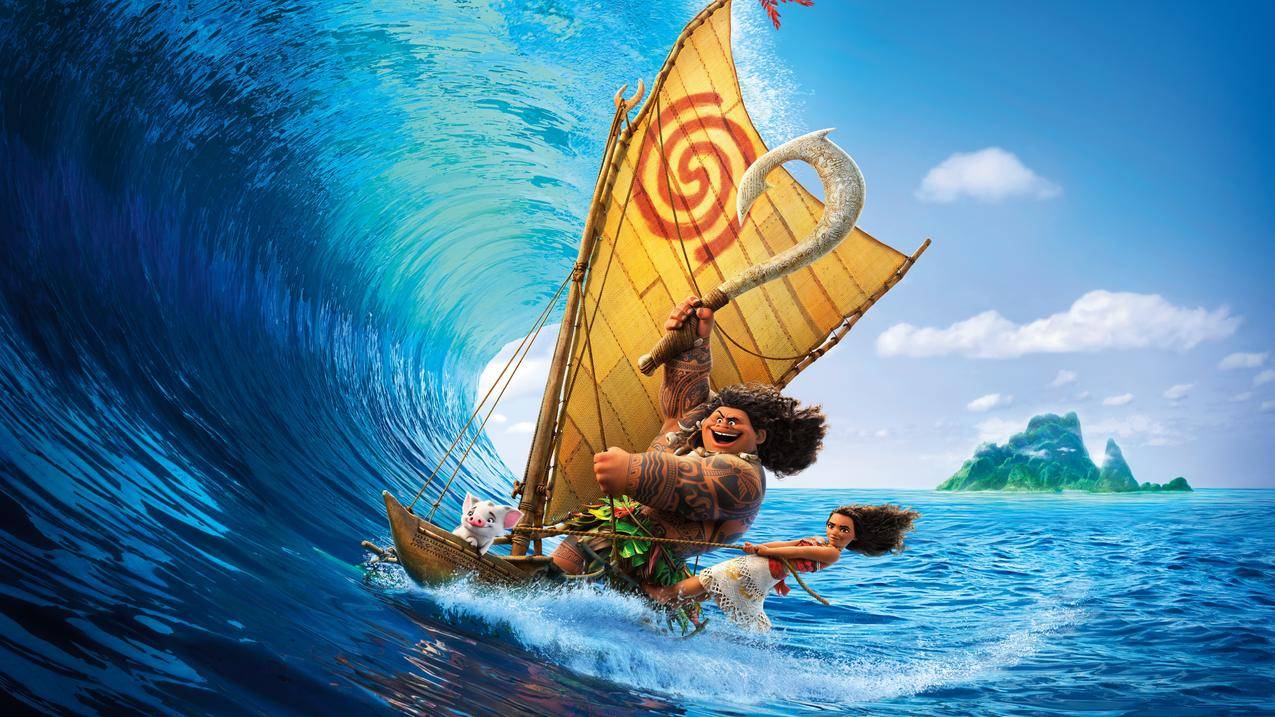 海洋奇缘Moana,莫阿娜,毛伊5K壁纸